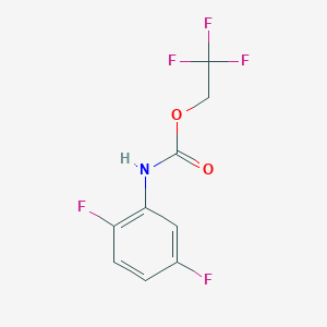 molecular formula C9H6F5NO2 B1439138 2,2,2-trifluoroethyl N-(2,5-difluorophenyl)carbamate CAS No. 1087788-93-9