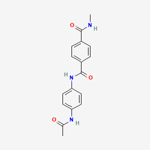 molecular formula C17H17N3O3 B14391389 N~1~-(4-Acetamidophenyl)-N~4~-methylbenzene-1,4-dicarboxamide CAS No. 88542-59-0