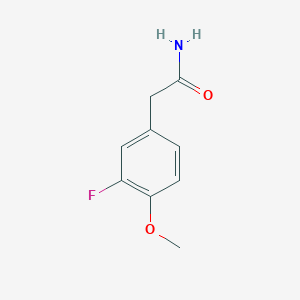 molecular formula C9H10FNO2 B1439139 2-(3-Fluoro-4-methoxyphenyl)acetamide CAS No. 1090910-56-7