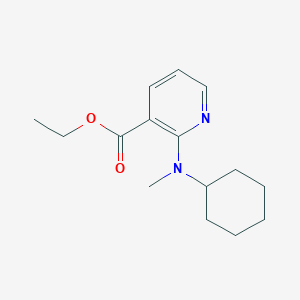 molecular formula C15H22N2O2 B1439140 Ethyl 2-[cyclohexyl(methyl)amino]nicotinate CAS No. 1147979-39-2