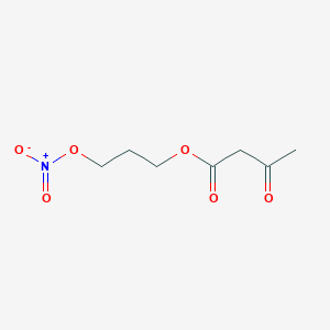 molecular formula C7H11NO6 B14391405 Butanoic acid, 3-oxo-, 3-(nitrooxy)propyl ester CAS No. 88488-49-7