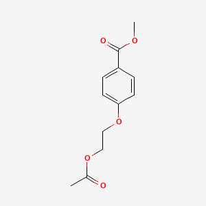 molecular formula C12H14O5 B14391409 Methyl 4-[2-(acetyloxy)ethoxy]benzoate CAS No. 89880-74-0