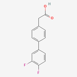 molecular formula C14H10F2O2 B1439142 2-(3',4'-Difluoro-[1,1'-biphenyl]-4-yl)acetic acid CAS No. 886363-36-6