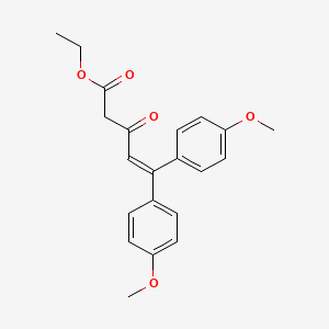 molecular formula C21H22O5 B14391420 Ethyl 5,5-bis(4-methoxyphenyl)-3-oxopent-4-enoate CAS No. 89861-29-0