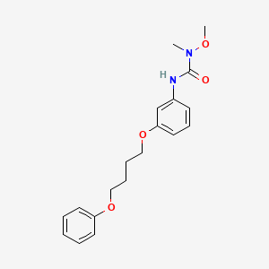 molecular formula C19H24N2O4 B14391456 N-Methoxy-N-methyl-N'-[3-(4-phenoxybutoxy)phenyl]urea CAS No. 88132-30-3