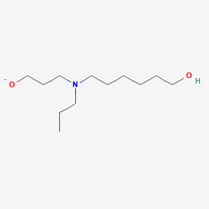 molecular formula C12H26NO2- B14391488 3-[(6-Hydroxyhexyl)(propyl)amino]propan-1-olate CAS No. 88374-59-8