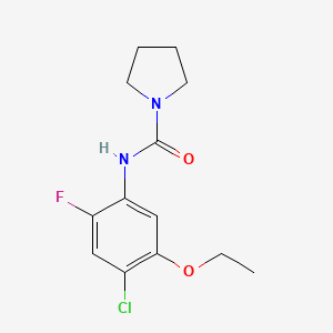 molecular formula C13H16ClFN2O2 B14391491 N-(4-Chloro-5-ethoxy-2-fluorophenyl)pyrrolidine-1-carboxamide CAS No. 89915-64-0