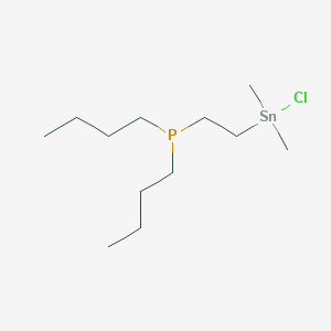 molecular formula C12H28ClPSn B14391501 Dibutyl{2-[chloro(dimethyl)stannyl]ethyl}phosphane CAS No. 90127-38-1