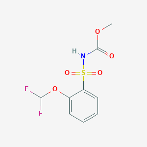 molecular formula C9H9F2NO5S B14391514 Methyl [2-(difluoromethoxy)benzene-1-sulfonyl]carbamate CAS No. 90096-48-3