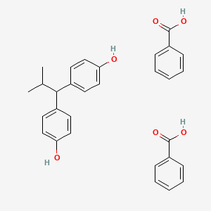 molecular formula C30H30O6 B14391517 Benzoic acid;4-[1-(4-hydroxyphenyl)-2-methylpropyl]phenol CAS No. 89880-91-1