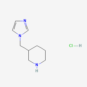molecular formula C9H16ClN3 B1439152 3-Imidazol-1-ylmethyl-piperidine hydrochloride CAS No. 1185293-78-0
