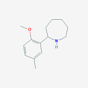 molecular formula C14H21NO B1439154 2-(2-Methoxy-5-methylphenyl)azepane CAS No. 901921-35-5