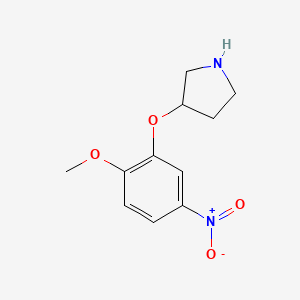 molecular formula C11H14N2O4 B1439158 3-(2-Methoxy-5-nitrophenoxy)pyrrolidine CAS No. 1504252-74-7