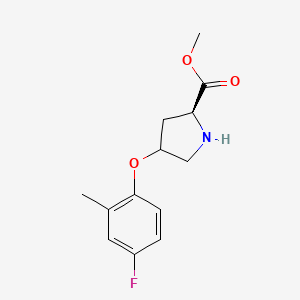 methyl (2S)-4-(4-fluoro-2-methylphenoxy)pyrrolidine-2-carboxylate
