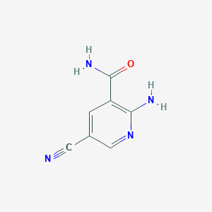 molecular formula C7H6N4O B1439161 2-Amino-5-cyanopyridine-3-carboxamide CAS No. 89795-83-5