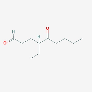 molecular formula C11H20O2 B14391630 4-Ethyl-5-oxononanal CAS No. 88072-99-5