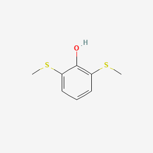 molecular formula C8H10OS2 B14391646 2,6-Bis(methylsulfanyl)phenol CAS No. 90033-57-1