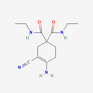 molecular formula C13H20N4O2 B14391647 4-Amino-3-cyano-N~1~,N'~1~-diethylcyclohex-3-ene-1,1-dicarboxamide CAS No. 88321-38-4