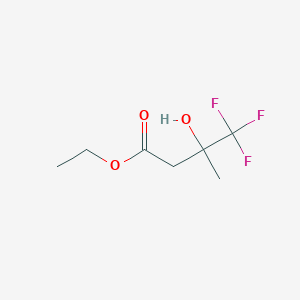 molecular formula C7H11F3O3 B1439171 Ethyl 3-hydroxy-3-methyl-4,4,4-trifluorobutyrate CAS No. 649-67-2
