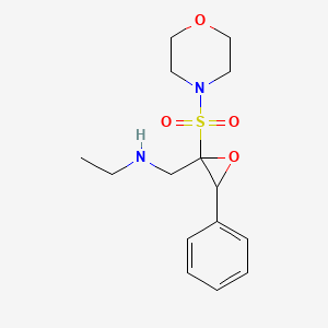 molecular formula C15H22N2O4S B14391768 N-{[2-(Morpholine-4-sulfonyl)-3-phenyloxiran-2-yl]methyl}ethanamine CAS No. 87975-63-1