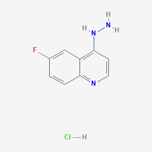molecular formula C9H9ClFN3 B1439177 6-Fluoro-4-hydrazinoquinoline hydrochloride CAS No. 1172049-64-7