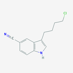 molecular formula C13H13ClN2 B143918 3-(4-chlorobutyl)-1H-indole-5-carbonitrile CAS No. 143612-79-7