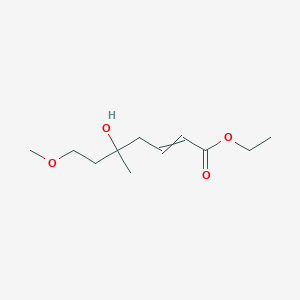 molecular formula C11H20O4 B14391827 Ethyl 5-hydroxy-7-methoxy-5-methylhept-2-enoate CAS No. 89922-36-1