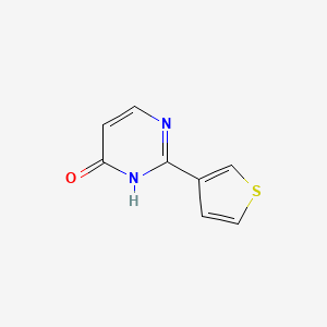 molecular formula C8H6N2OS B1439183 4-Hydroxy-2-(3-thienyl)pyrimidine CAS No. 1155598-08-5