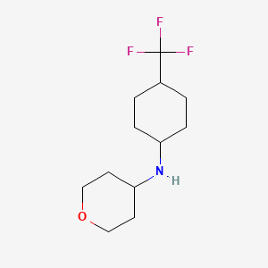 molecular formula C12H20F3NO B1439184 N-[4-(三氟甲基)环己基]氧杂-4-胺 CAS No. 1157959-42-6