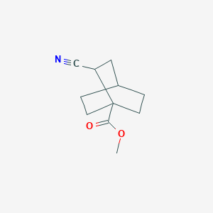 molecular formula C11H15NO2 B14391849 Methyl 2-cyanobicyclo[2.2.2]octane-1-carboxylate CAS No. 89753-94-6