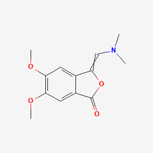 molecular formula C13H15NO4 B14391857 3-[(Dimethylamino)methylidene]-5,6-dimethoxy-2-benzofuran-1(3H)-one CAS No. 89680-11-5