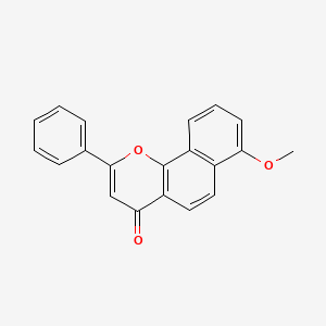 molecular formula C20H14O3 B14391905 7-Methoxy-2-phenyl-4H-naphtho[1,2-b]pyran-4-one CAS No. 89504-50-7