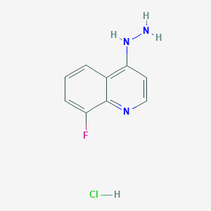 molecular formula C9H9ClFN3 B1439192 8-Fluoro-4-hydrazinoquinoline hydrochloride CAS No. 1171070-31-7