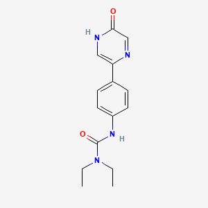 molecular formula C15H18N4O2 B14391923 N,N-Diethyl-N'-[4-(5-oxo-4,5-dihydropyrazin-2-yl)phenyl]urea CAS No. 89560-51-0