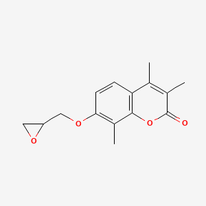 3,4,8-trimethyl-7-(oxiran-2-ylmethoxy)-2H-chromen-2-one