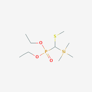 molecular formula C9H23O3PSSi B14391959 Diethyl [(methylsulfanyl)(trimethylsilyl)methyl]phosphonate CAS No. 87762-57-0