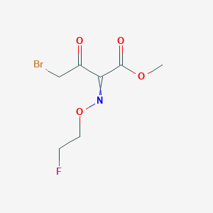 molecular formula C7H9BrFNO4 B14391976 Methyl 4-bromo-2-[(2-fluoroethoxy)imino]-3-oxobutanoate CAS No. 89704-37-0