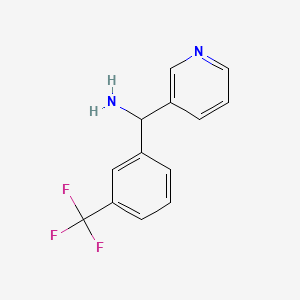 molecular formula C13H11F3N2 B1439199 Pyridin-3-yl[3-(trifluoromethyl)phenyl]methanamine CAS No. 1021109-46-5
