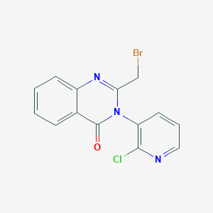 molecular formula C14H9BrClN3O B14392016 2-(Bromomethyl)-3-(2-chloropyridin-3-yl)quinazolin-4(3H)-one CAS No. 88369-54-4