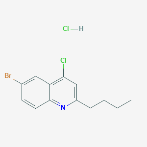 molecular formula C13H14BrCl2N B1439202 6-Bromo-4-chloro-2-butylquinoline hydrochloride CAS No. 1171071-46-7