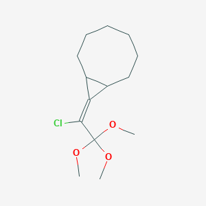 molecular formula C14H23ClO3 B14392067 9-(1-Chloro-2,2,2-trimethoxyethylidene)bicyclo[6.1.0]nonane CAS No. 89879-04-9