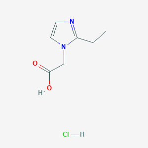 molecular formula C7H11ClN2O2 B1439208 (2-乙基-咪唑-1-基)-乙酸盐酸盐 CAS No. 1170001-67-8