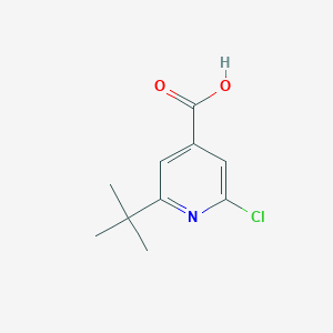 molecular formula C10H12ClNO2 B1439209 2-Tert-butyl-6-chloropyridine-4-carboxylic acid CAS No. 1170999-92-4