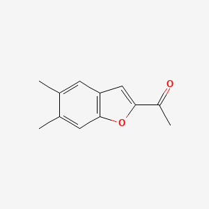 molecular formula C12H12O2 B1439210 1-(5,6-Dimethyl-1-benzofuran-2-yl)ethan-1-one CAS No. 16563-98-7