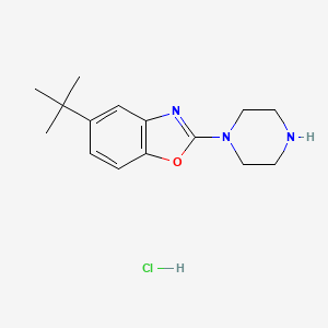molecular formula C15H22ClN3O B1439214 5-叔丁基-2-哌嗪-1-基-1,3-苯并恶唑盐酸盐 CAS No. 1158487-44-5