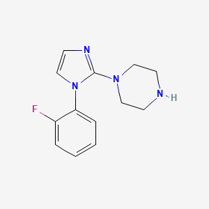 molecular formula C13H15FN4 B1439218 1-[1-(2-Fluorophenyl)imidazol-2-yl]piperazine CAS No. 1019108-42-9