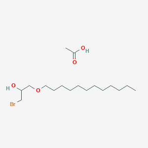molecular formula C17H35BrO4 B14392193 Acetic acid;1-bromo-3-dodecoxypropan-2-ol CAS No. 89387-28-0