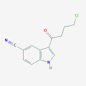 molecular formula C13H11ClN2O B143922 3-(4-chlorobutanoyl)-1H-indole-5-carbonitrile CAS No. 276863-95-7