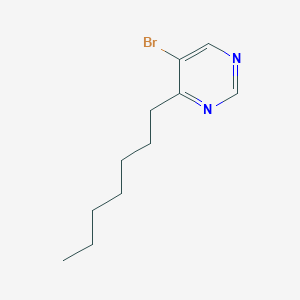 molecular formula C11H17BrN2 B1439220 5-溴-4-庚基嘧啶 CAS No. 951884-44-9