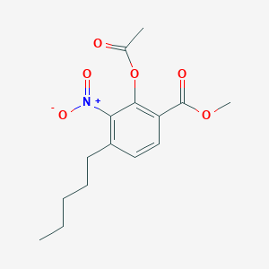 molecular formula C15H19NO6 B14392233 Methyl 2-(acetyloxy)-3-nitro-4-pentylbenzoate CAS No. 89586-18-5
